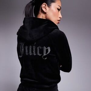 Juicy Couture Dazzle Zippered Crop Hoodie NWT